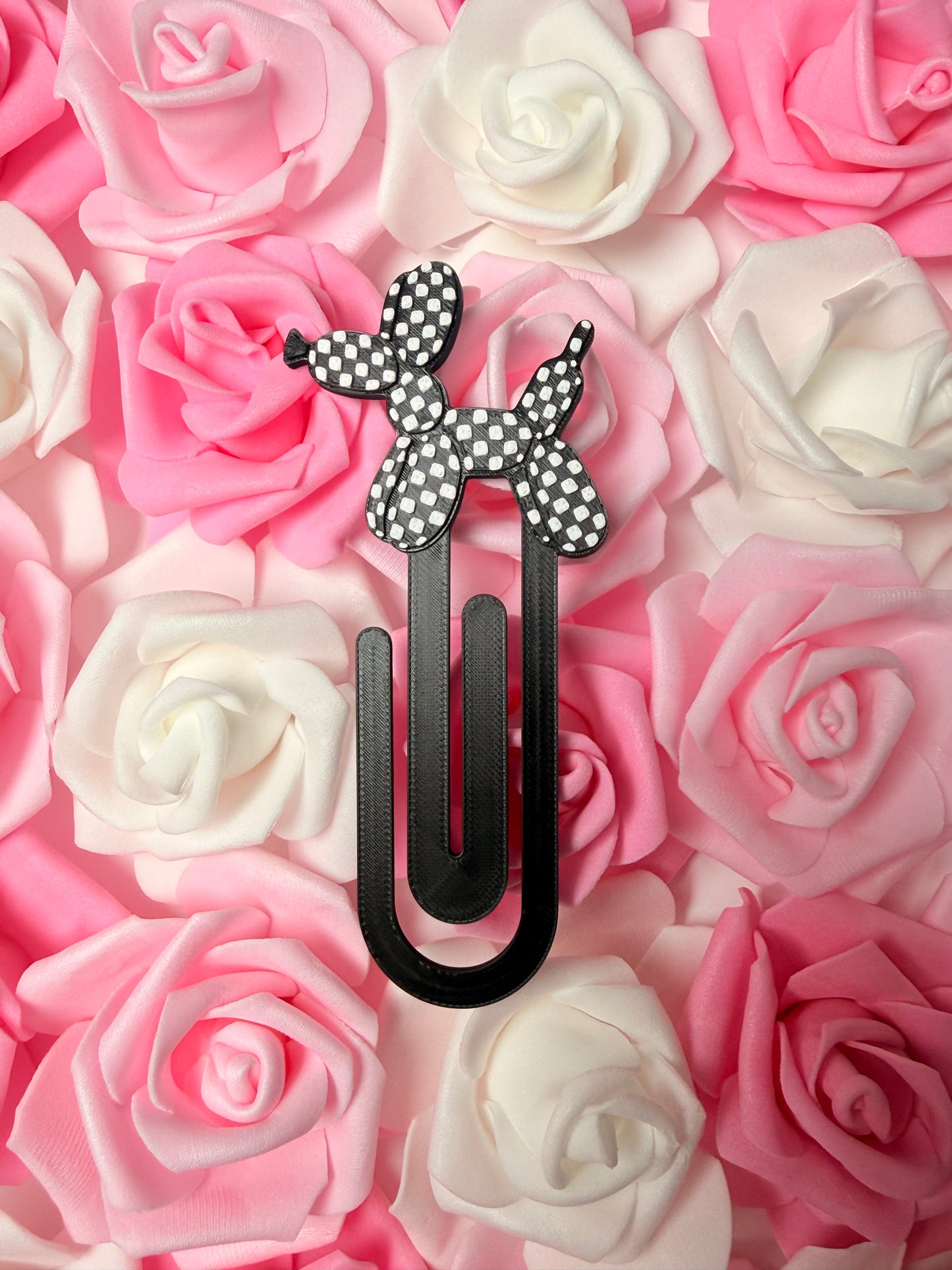 Checkered Balloon Dog Bookmark