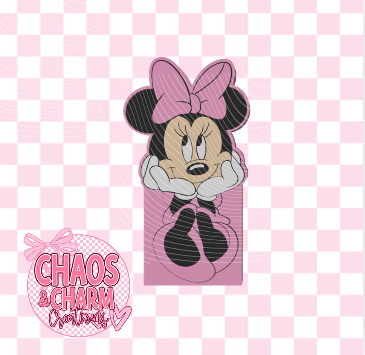 Mouse girl with bow Pen Holder