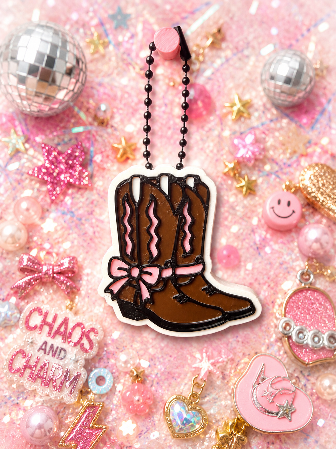 Cowboy boots with bow can opener