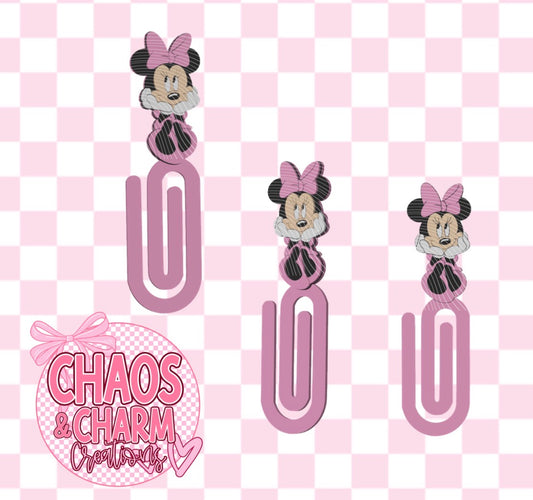 Girl Mouse with Bow Bookmark