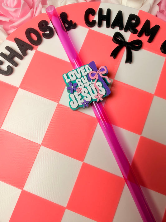 Loved by Jesus  Straw Topper