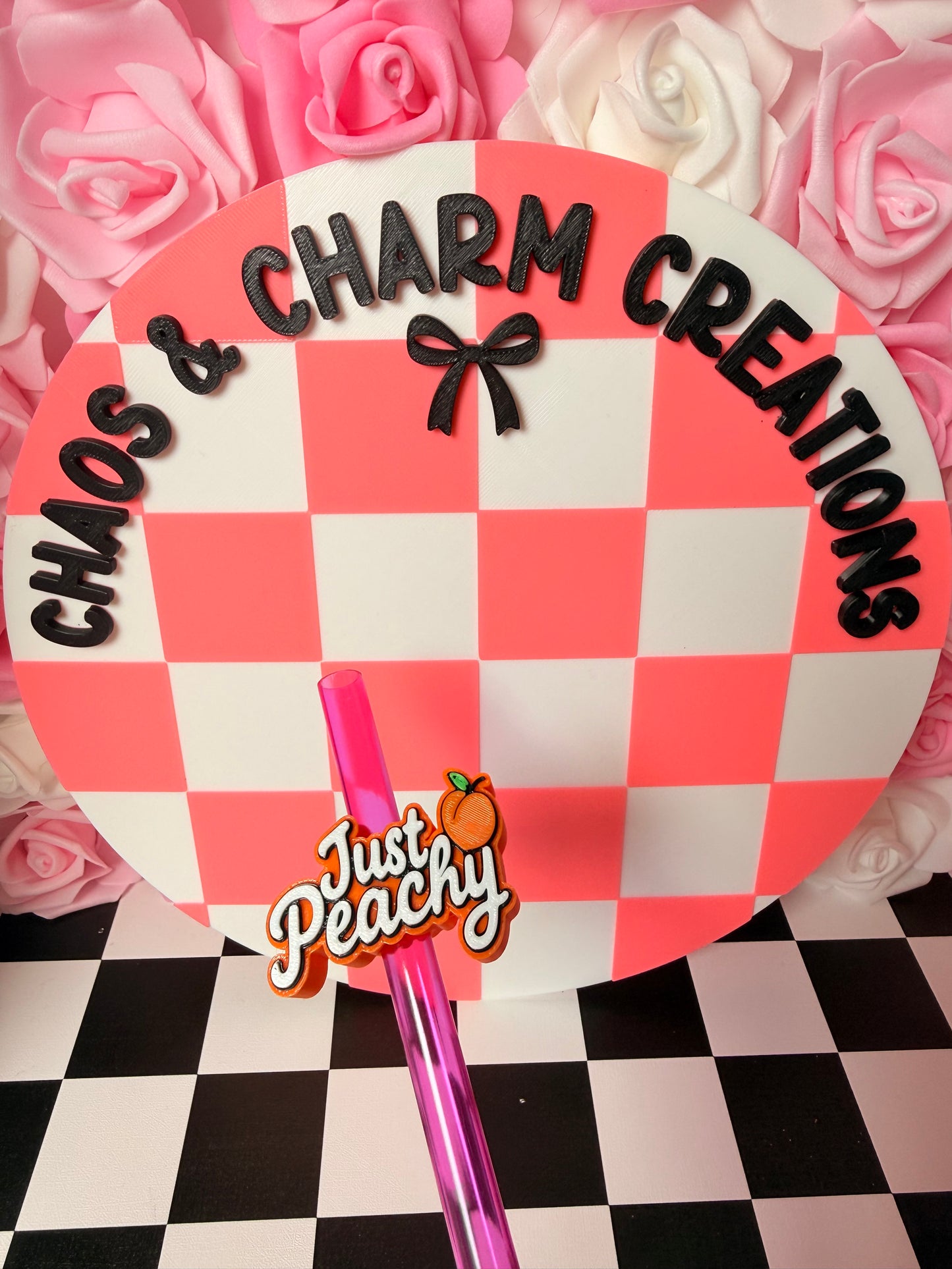 Just peachy Straw Topper