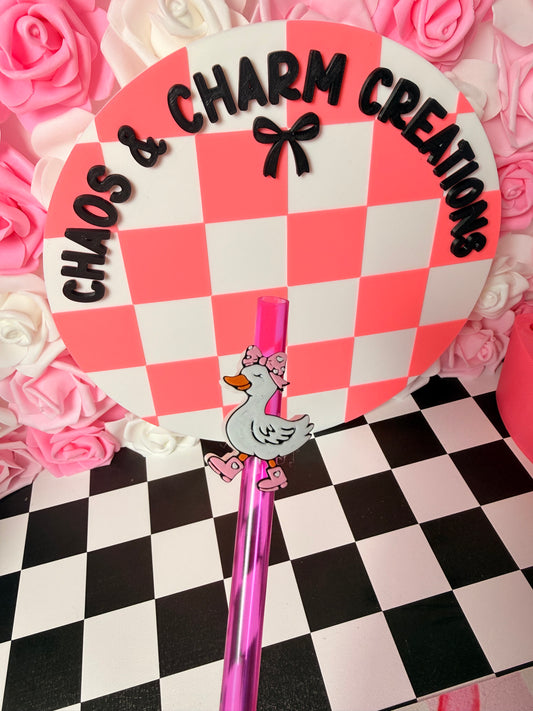 Silly Goose Straw Topper