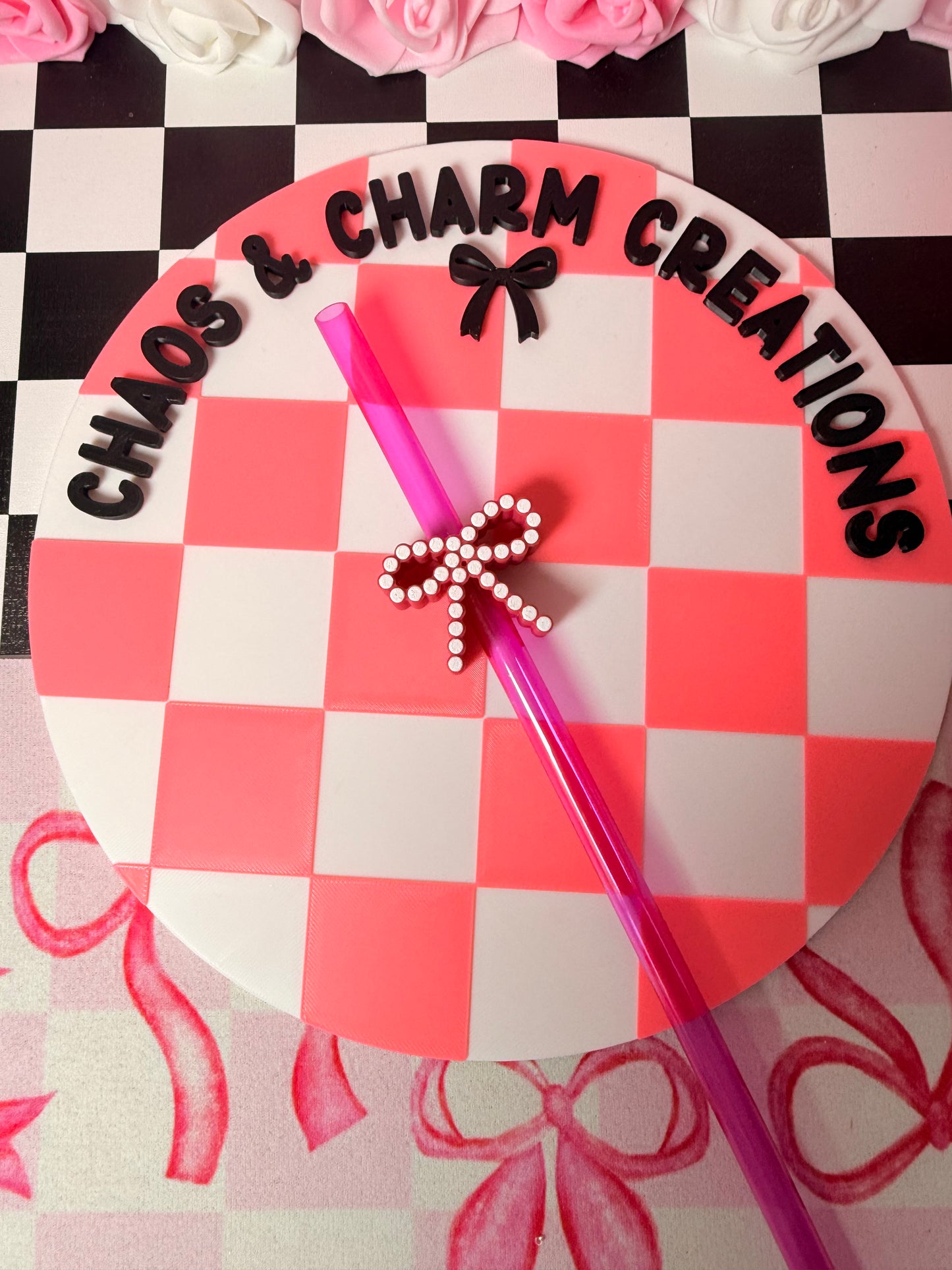 Pearl Bow Straw Topper