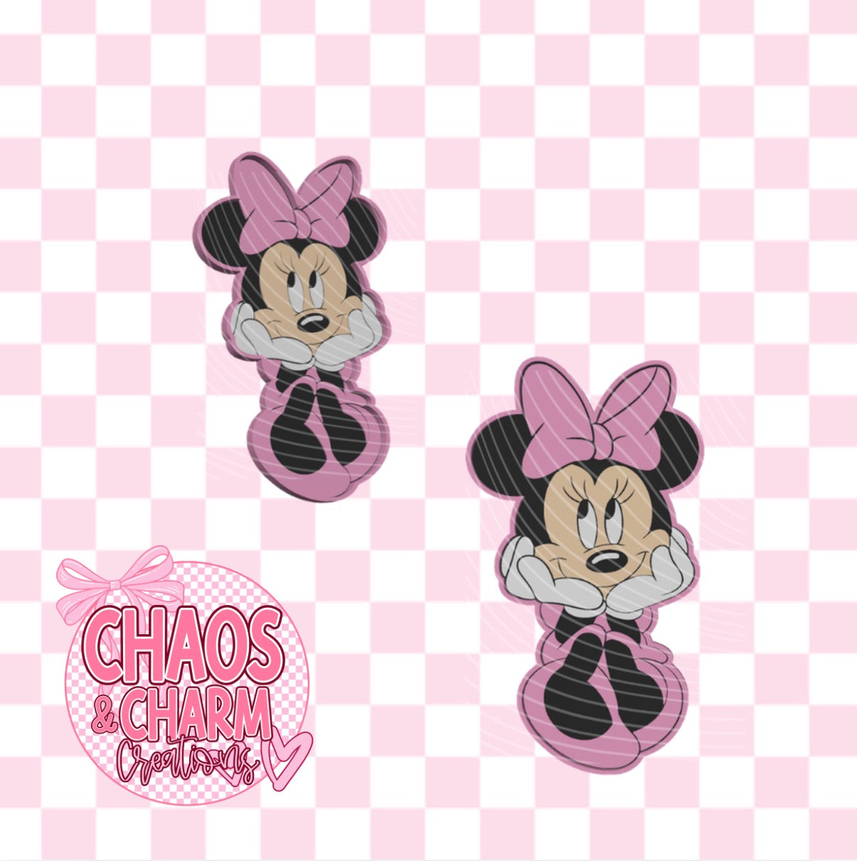 Girl Mouse with Bow  Straw Topper