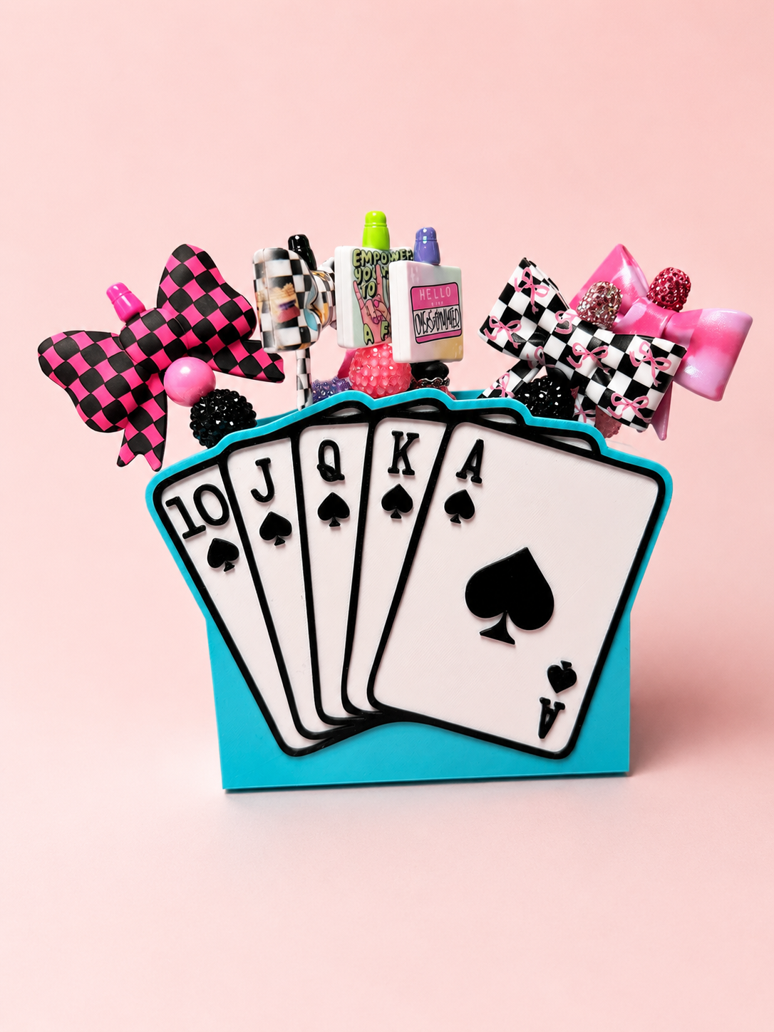 Deck of cards pen holder
