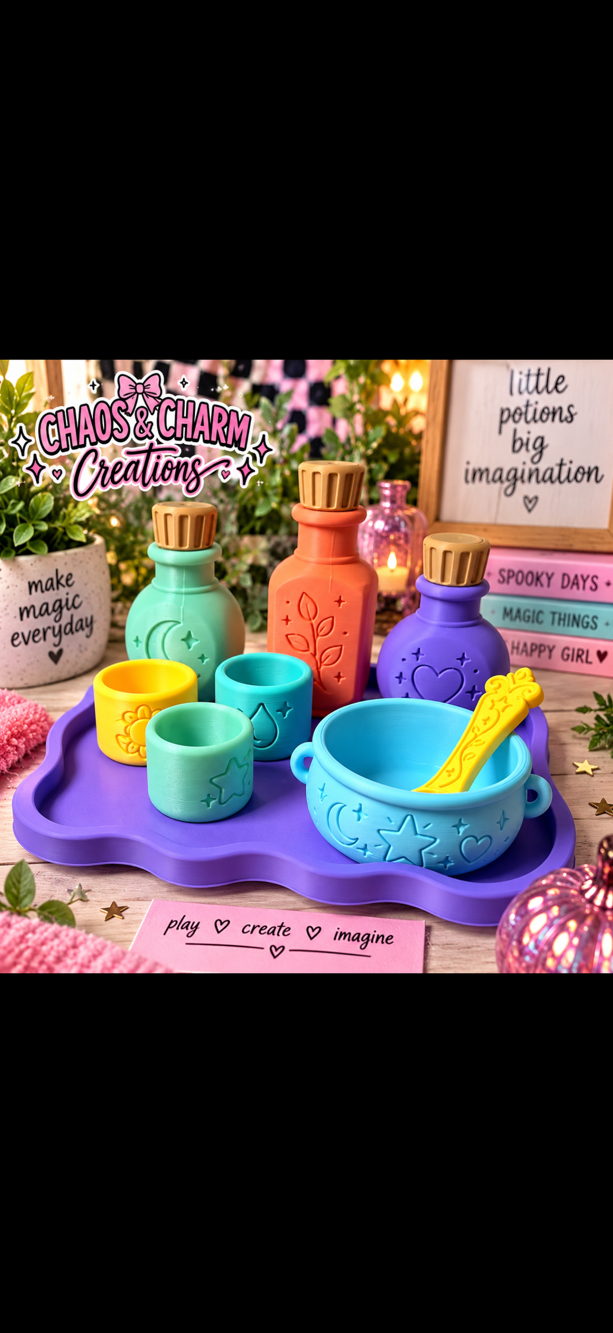 3D Printed Kids Potion Play Set | Magical Pretend Play Set