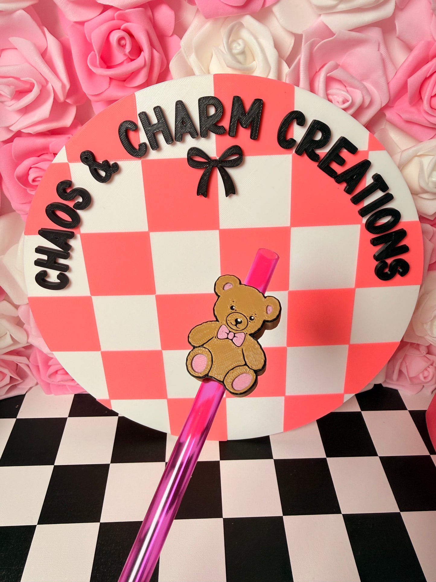 Bear Full Body Straw Topper